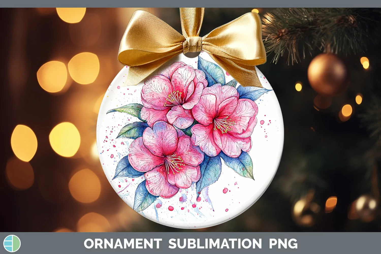 GorgeousWatercolor Ornament design.