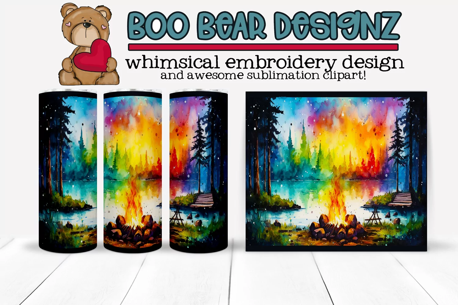 Camping Summer tumbler Sublimation design product image 1