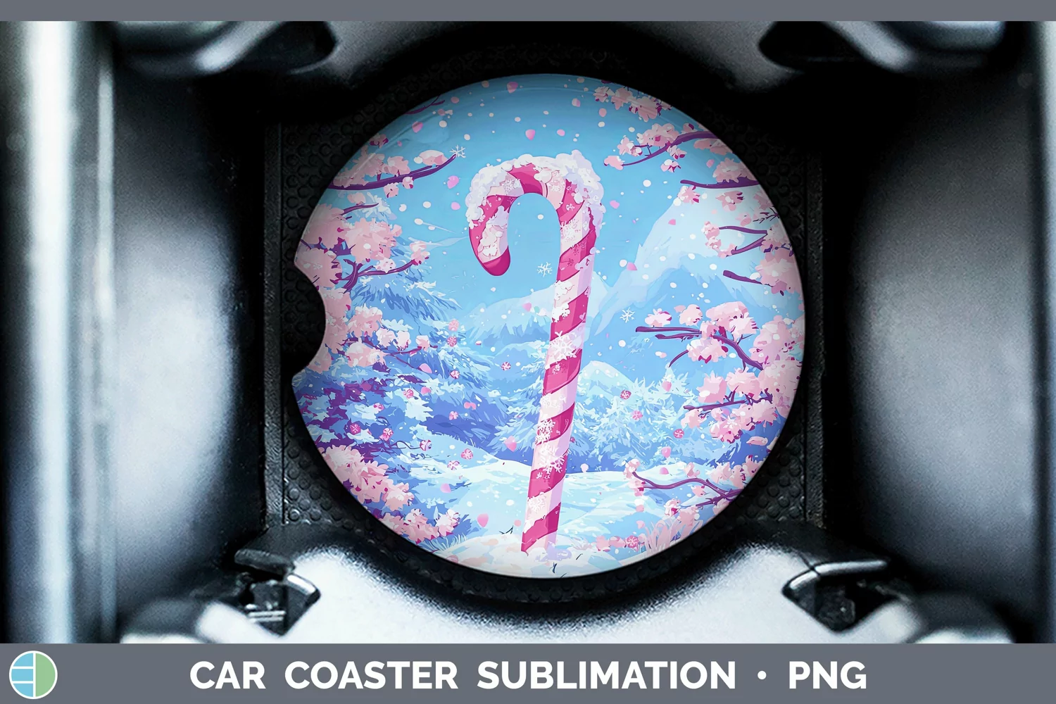 GorgeousWatercolor Car Coaster design.