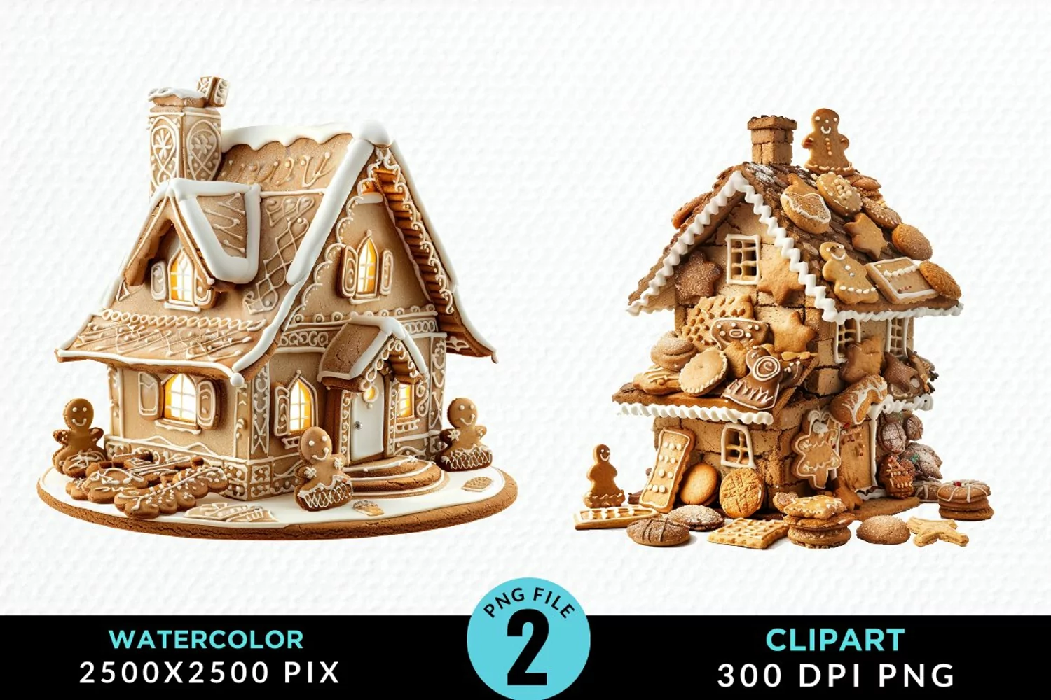 Watercolor Candyland House Art Clipart product image 1