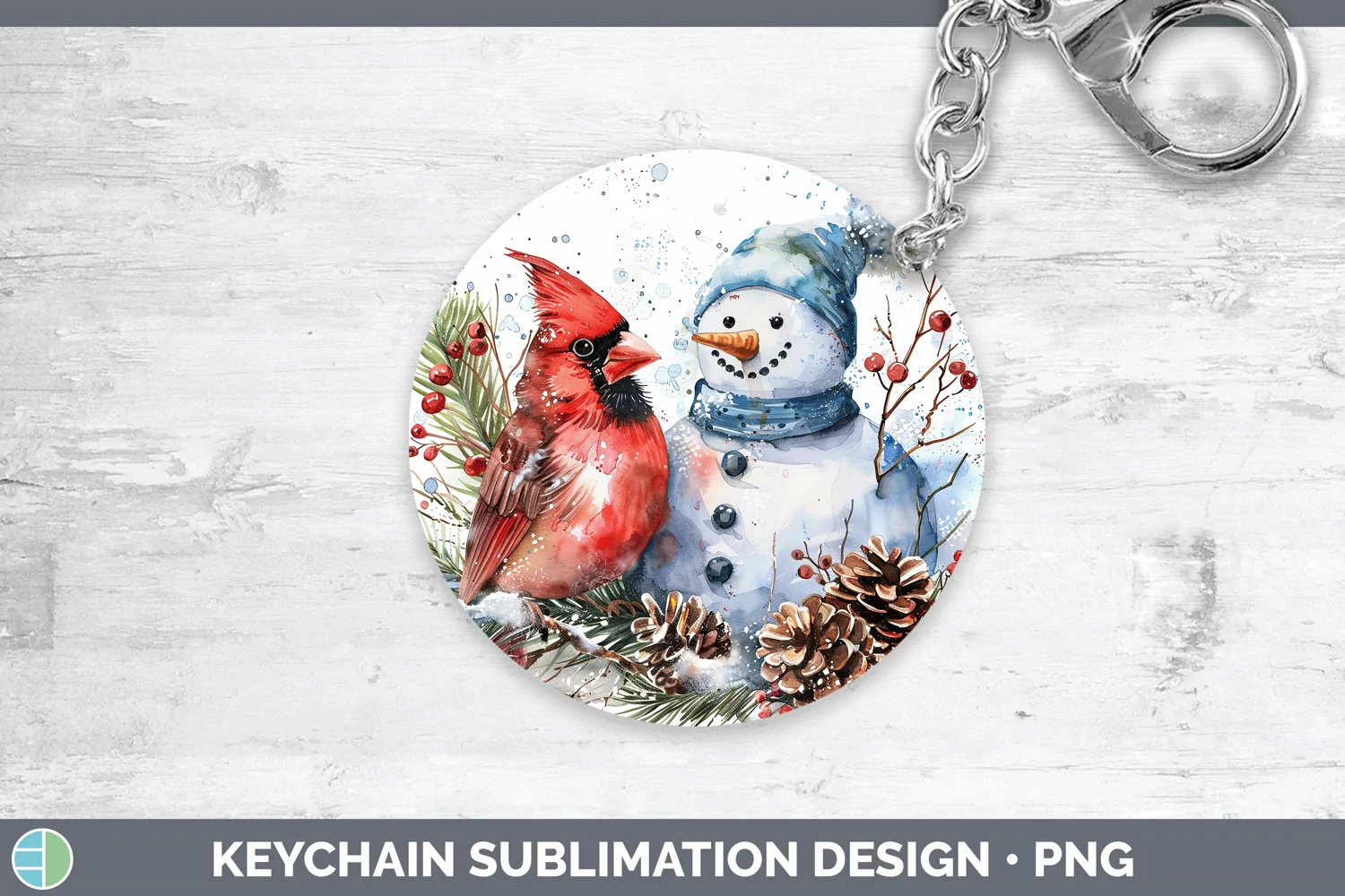 GorgeousWatercolor Keychain design.