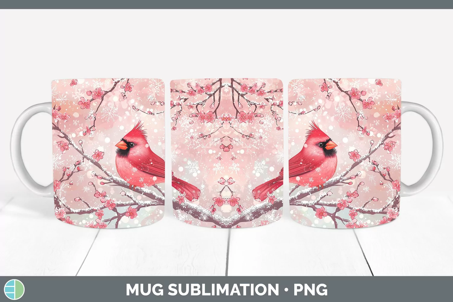 GorgeousWatercolor Mug Wrap design.