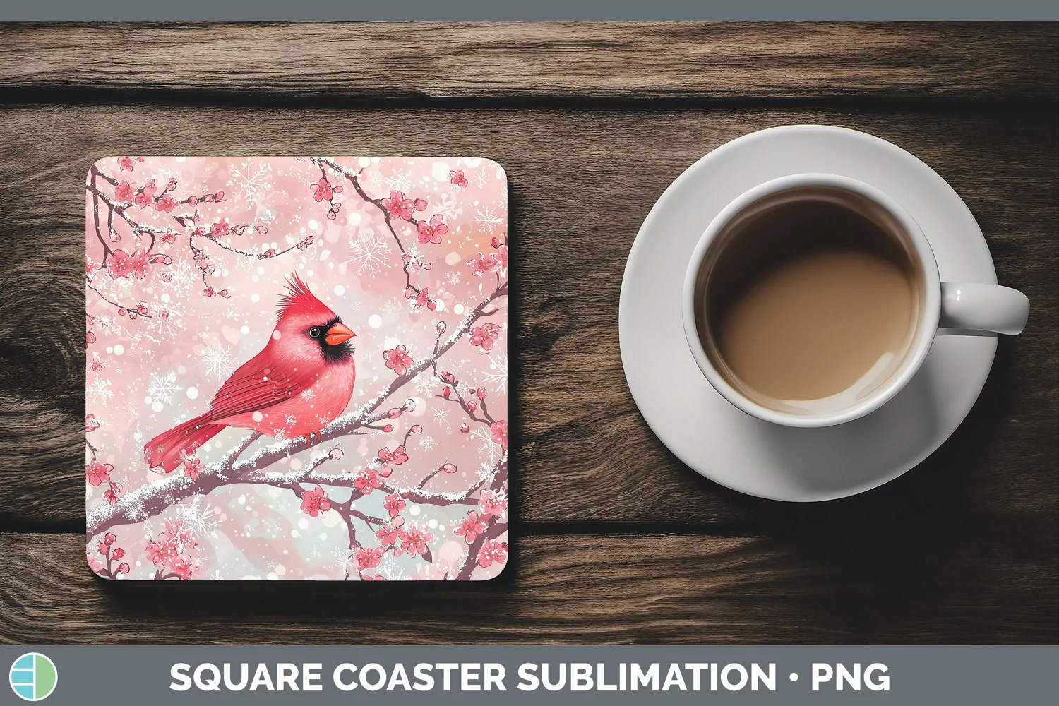 GorgeousWatercolor Square Coaster design.