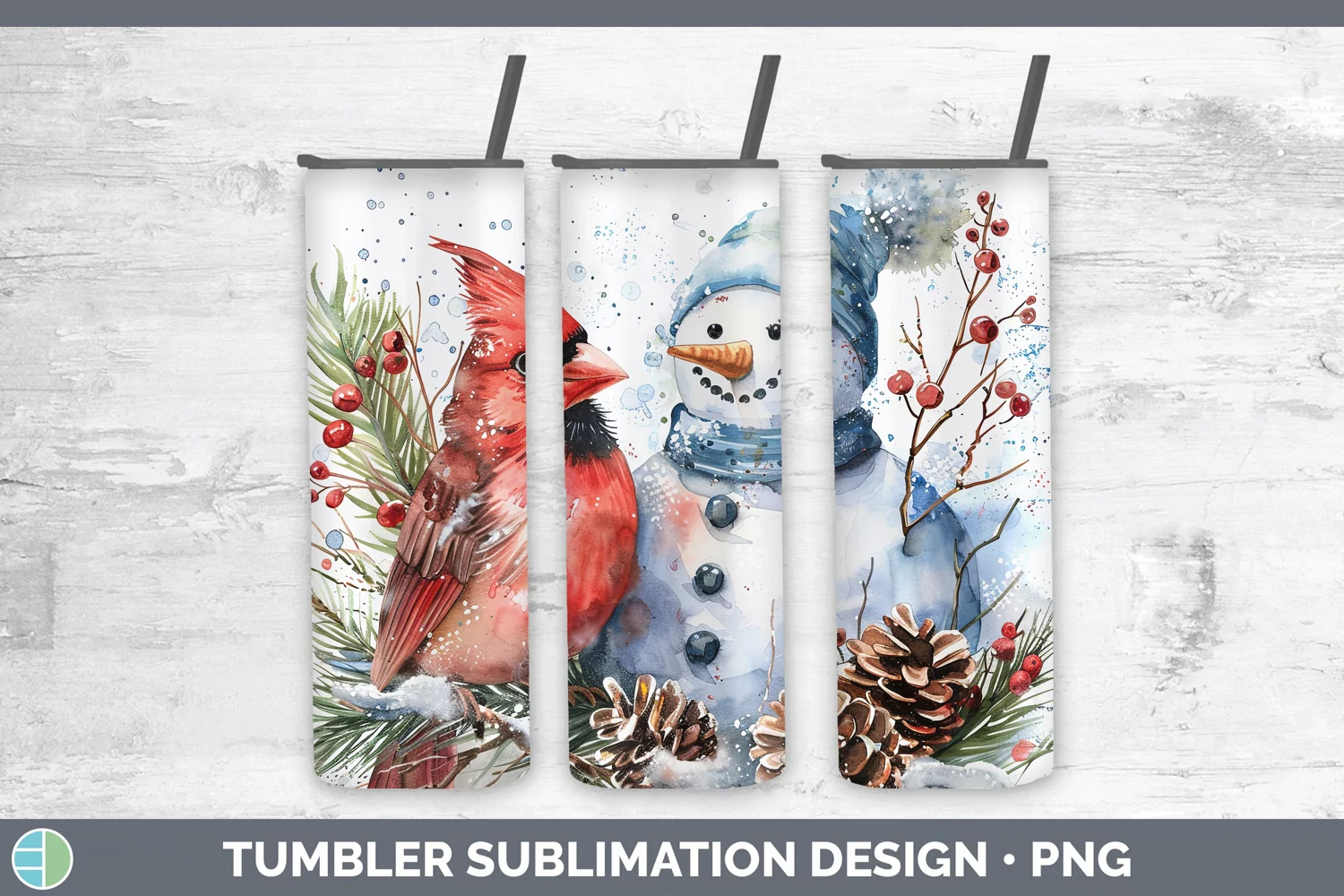 GorgeousWatercolor Tumbler design.