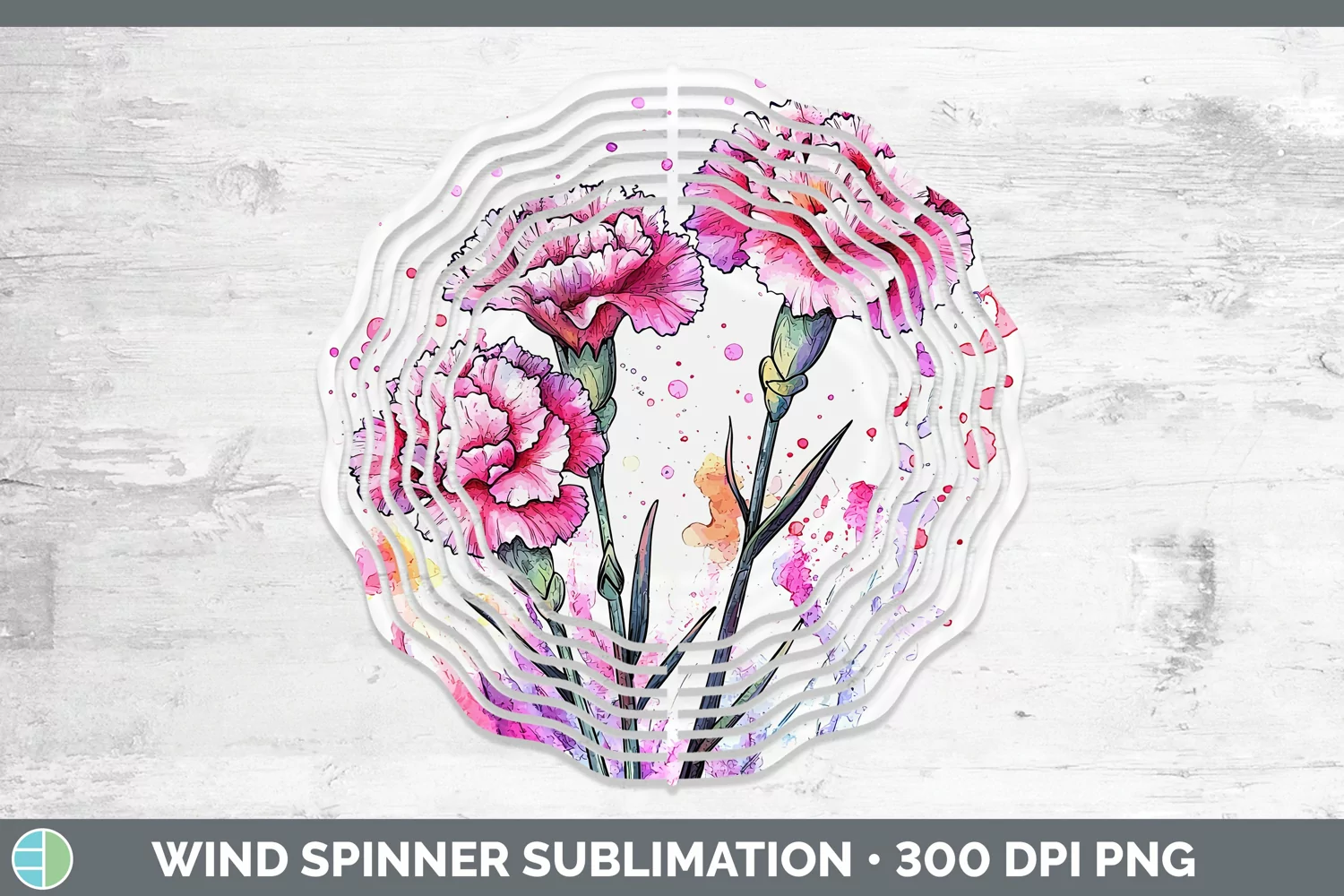 GorgeousWatercolor Wind Spinner design.