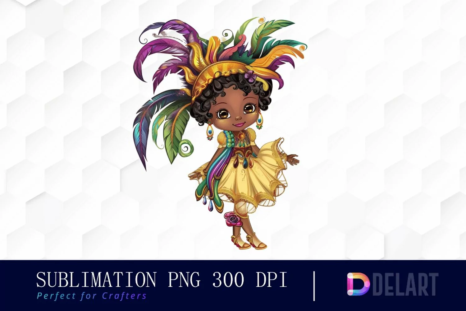 Carnival Girl Sublimation PNG Clipart product image 1