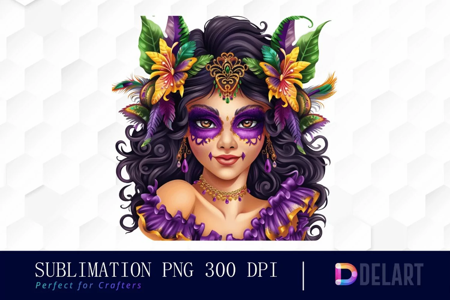 Carnival Girl Sublimation PNG Clipart product image 1