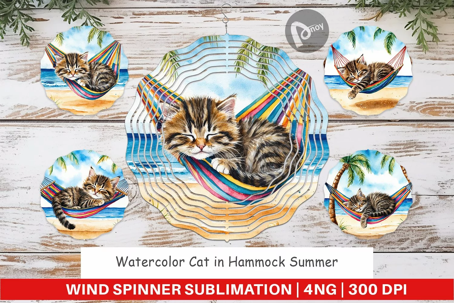 Wind Spinner Cat in Summer Hammock product image 1