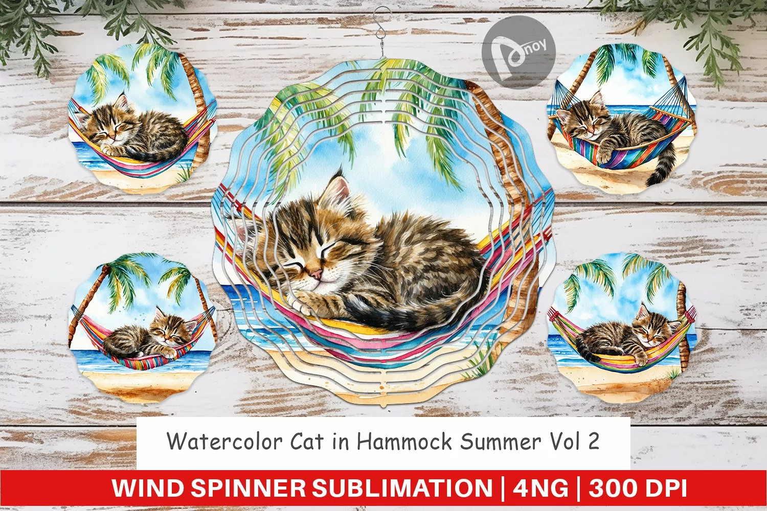 Wind Spinner Cat in Summer Hammock product image 1
