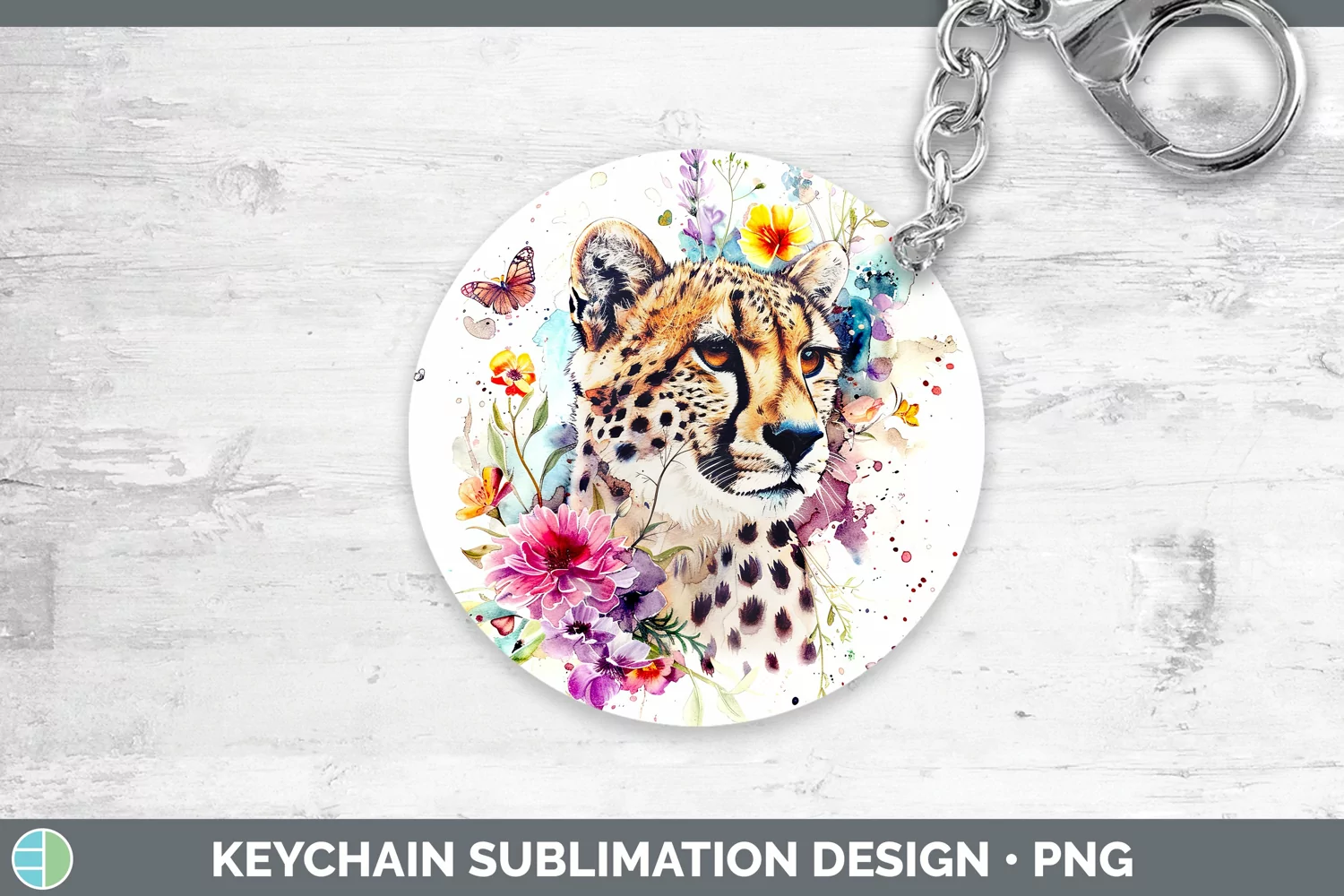 GorgeousWatercolor Keychain design.