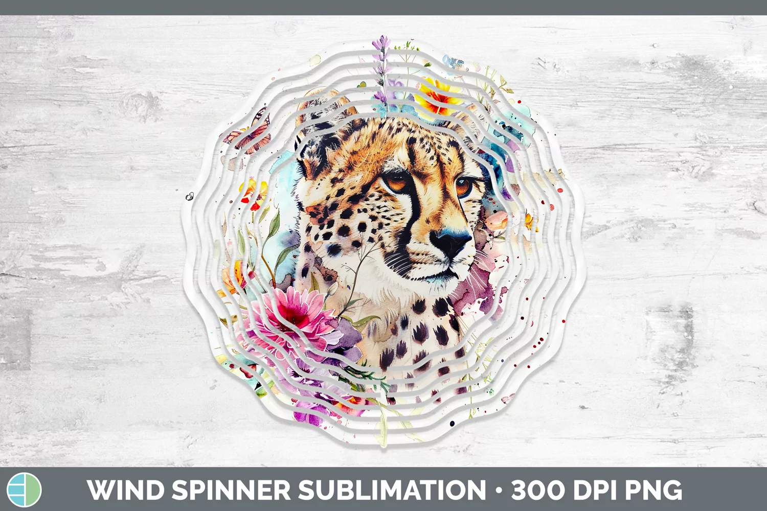 GorgeousWatercolor Wind Spinner design.