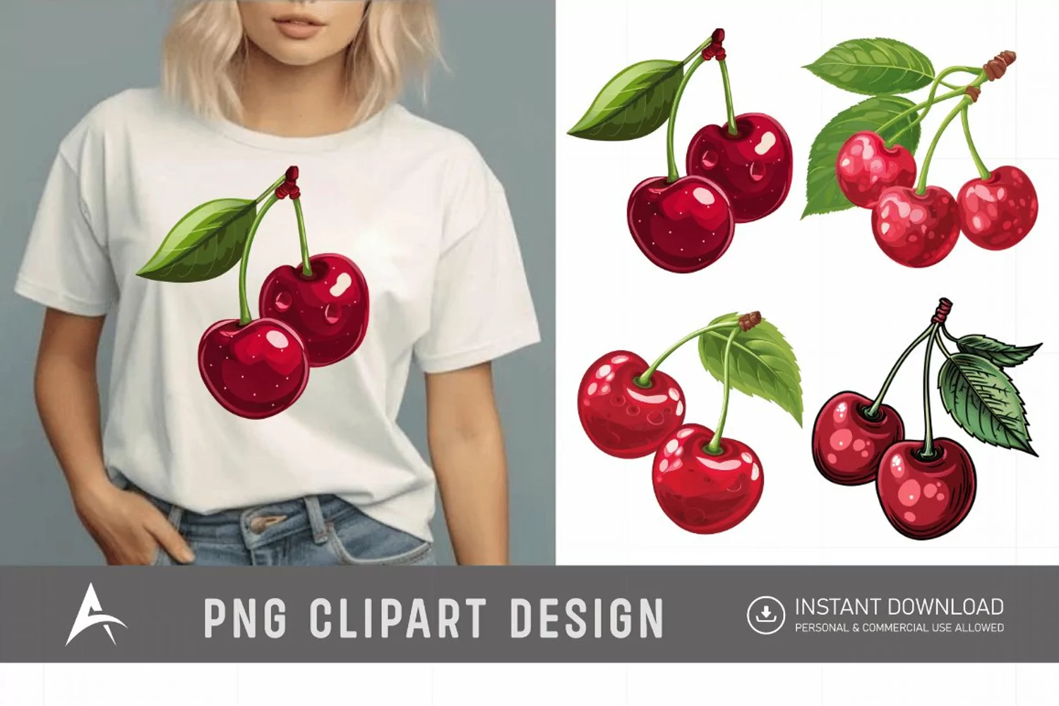 Watercolor Cherry Clipart product image 1
