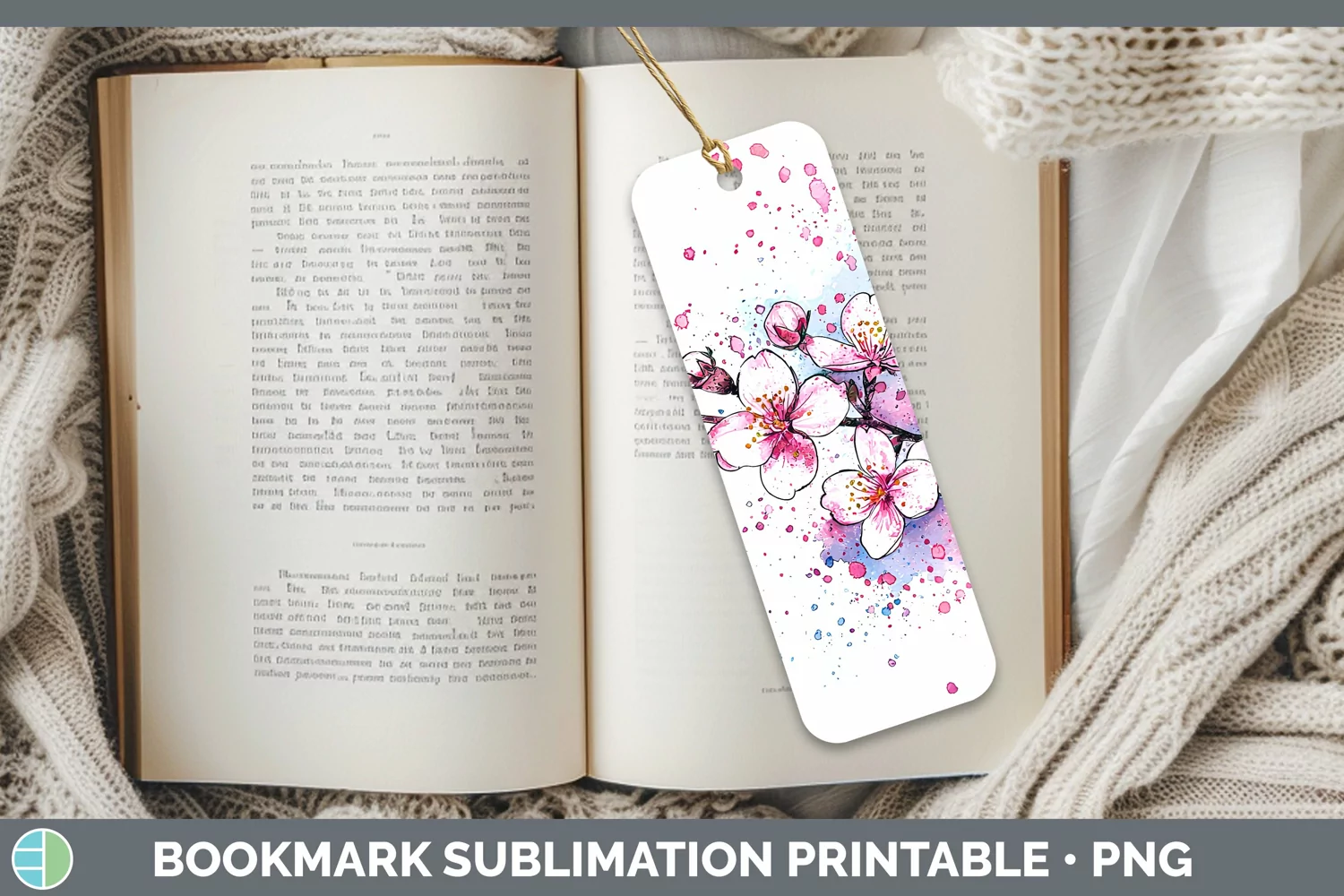 GorgeousWatercolor Bookmark design.