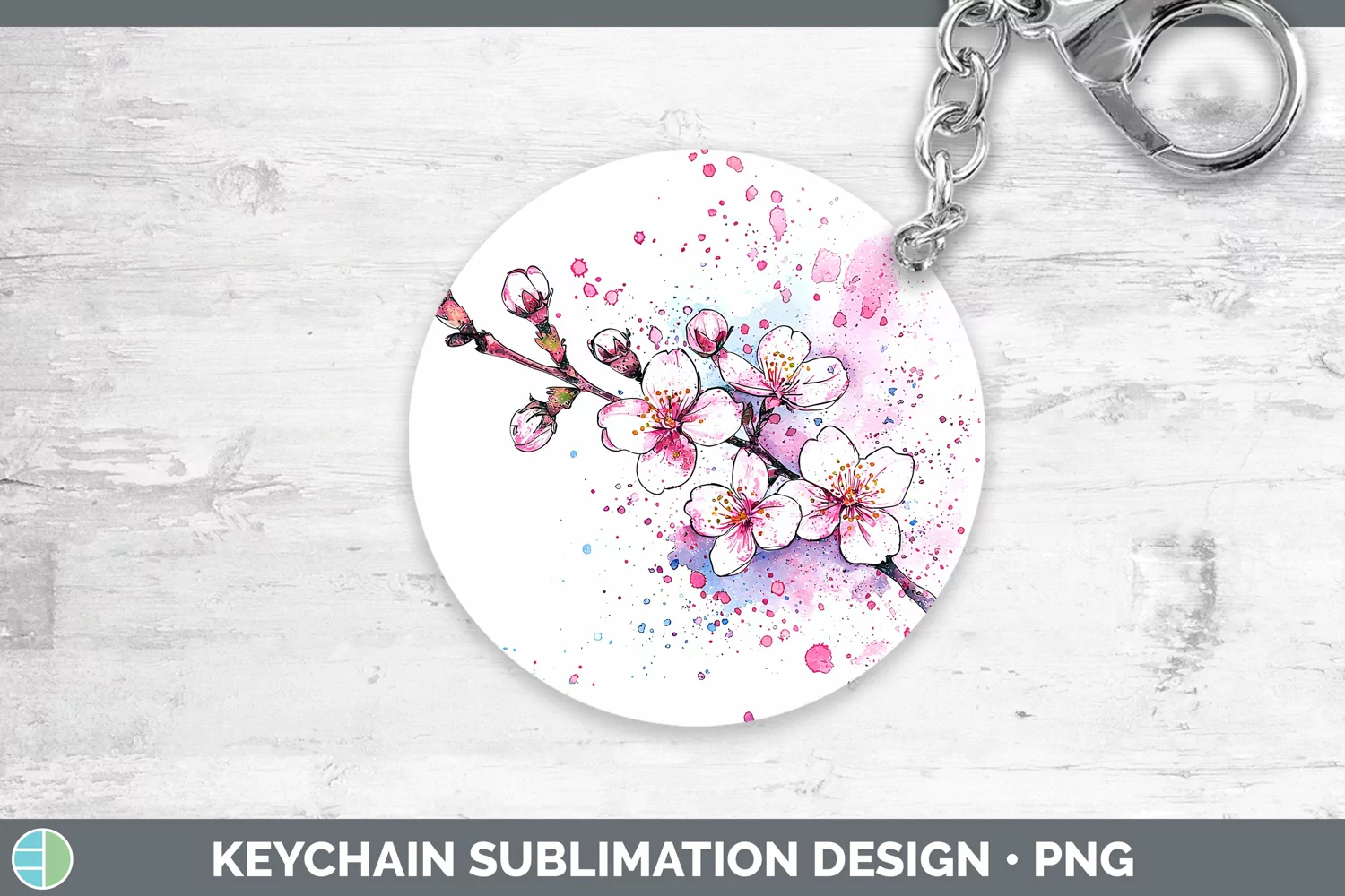 GorgeousWatercolor Keychain design.