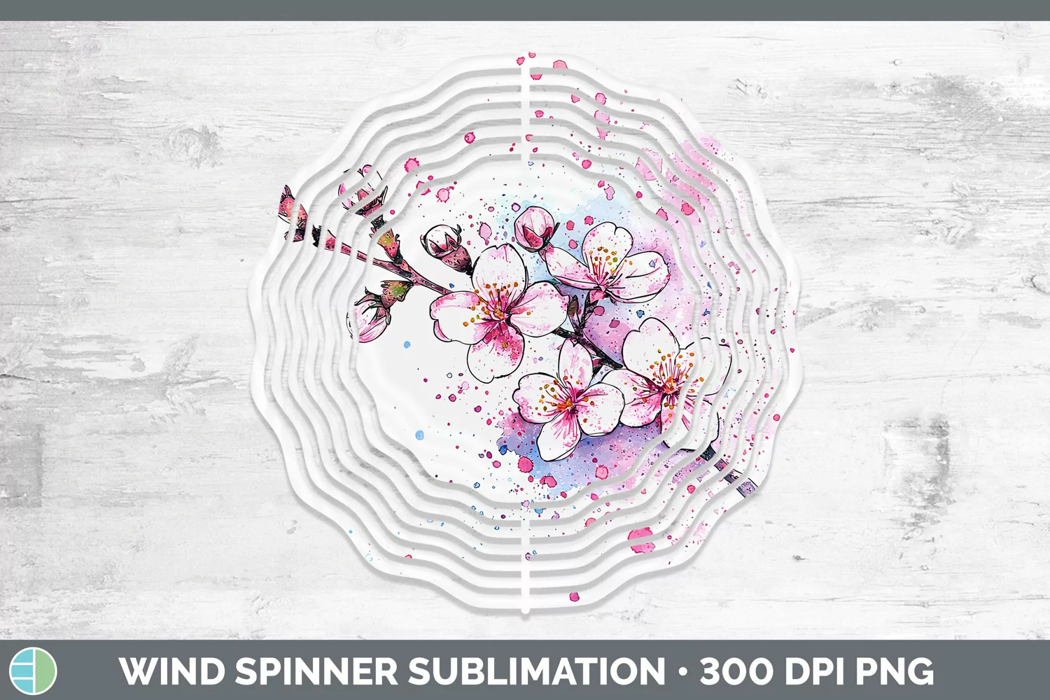 GorgeousWatercolor Wind Spinner design.