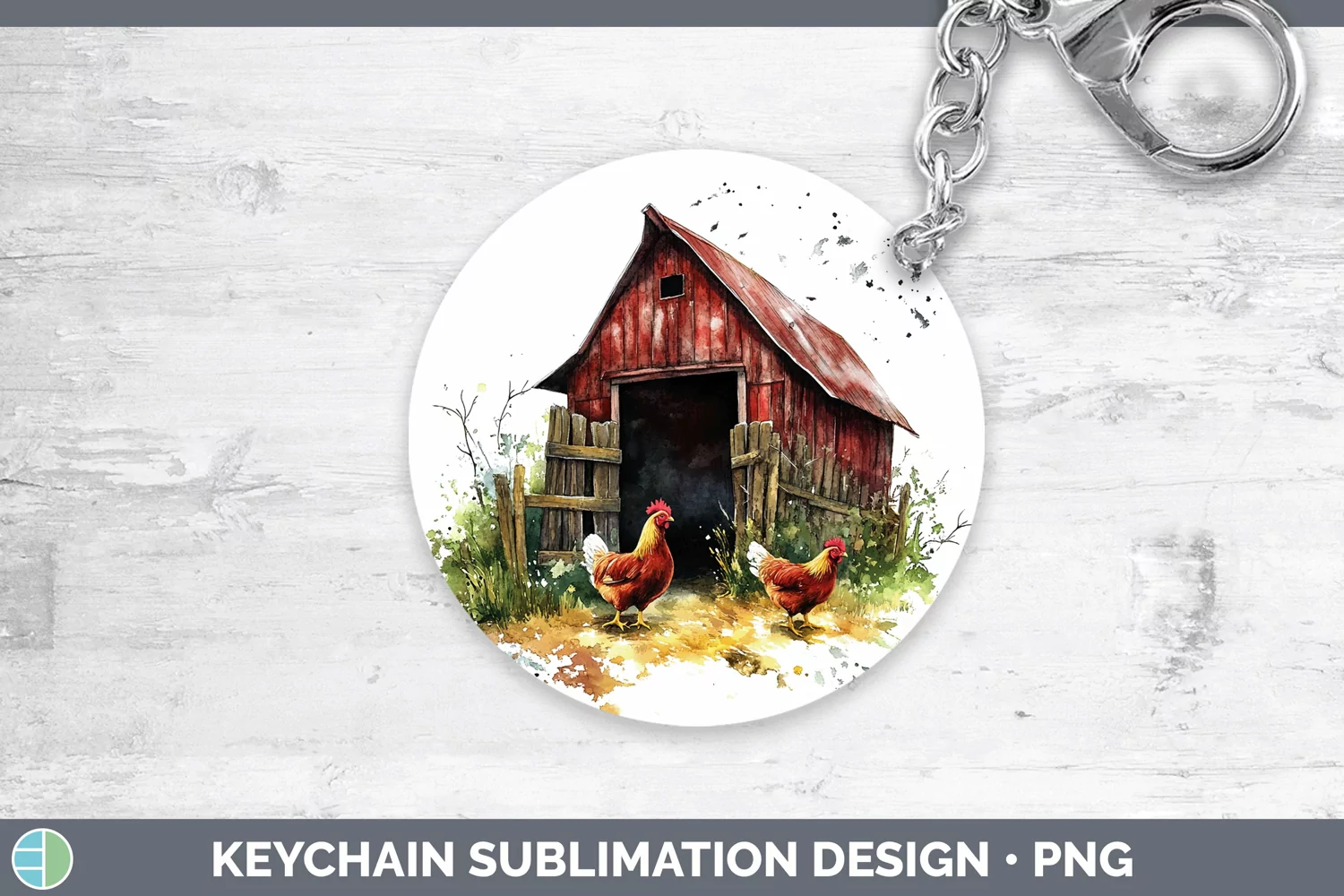 GorgeousWatercolor Keychain design.