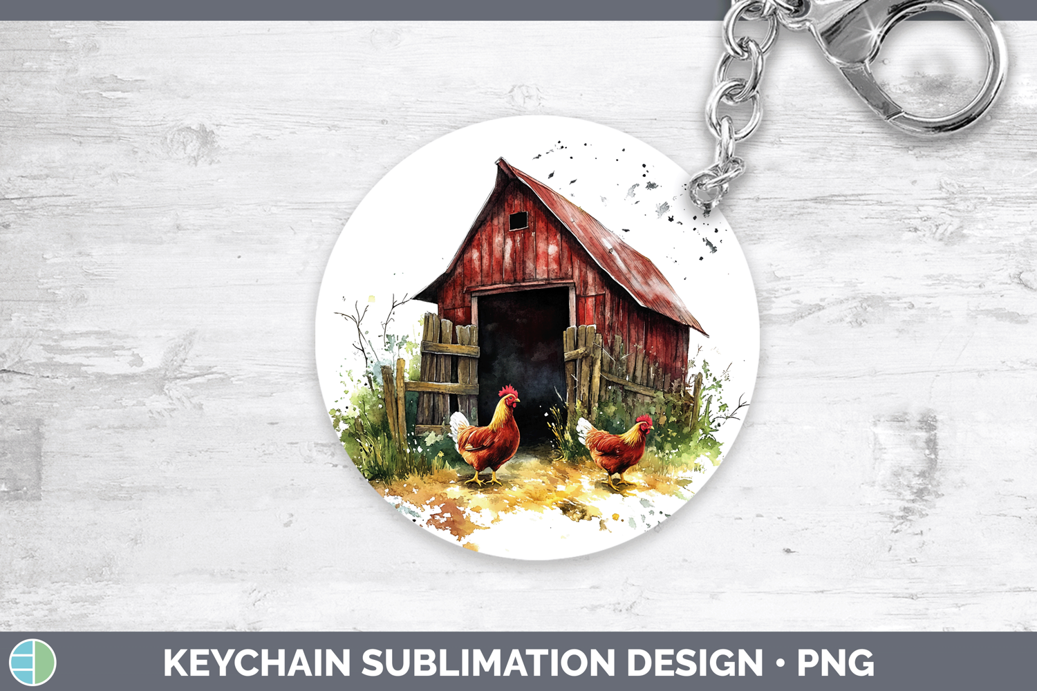 GorgeousWatercolor Keychain design.