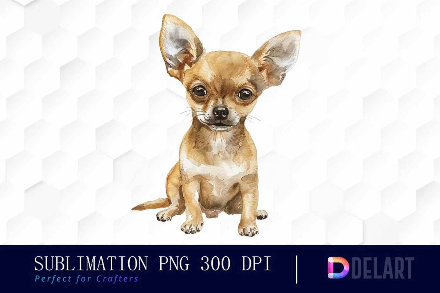 Chihuahua Watercolor Clipart product image 1