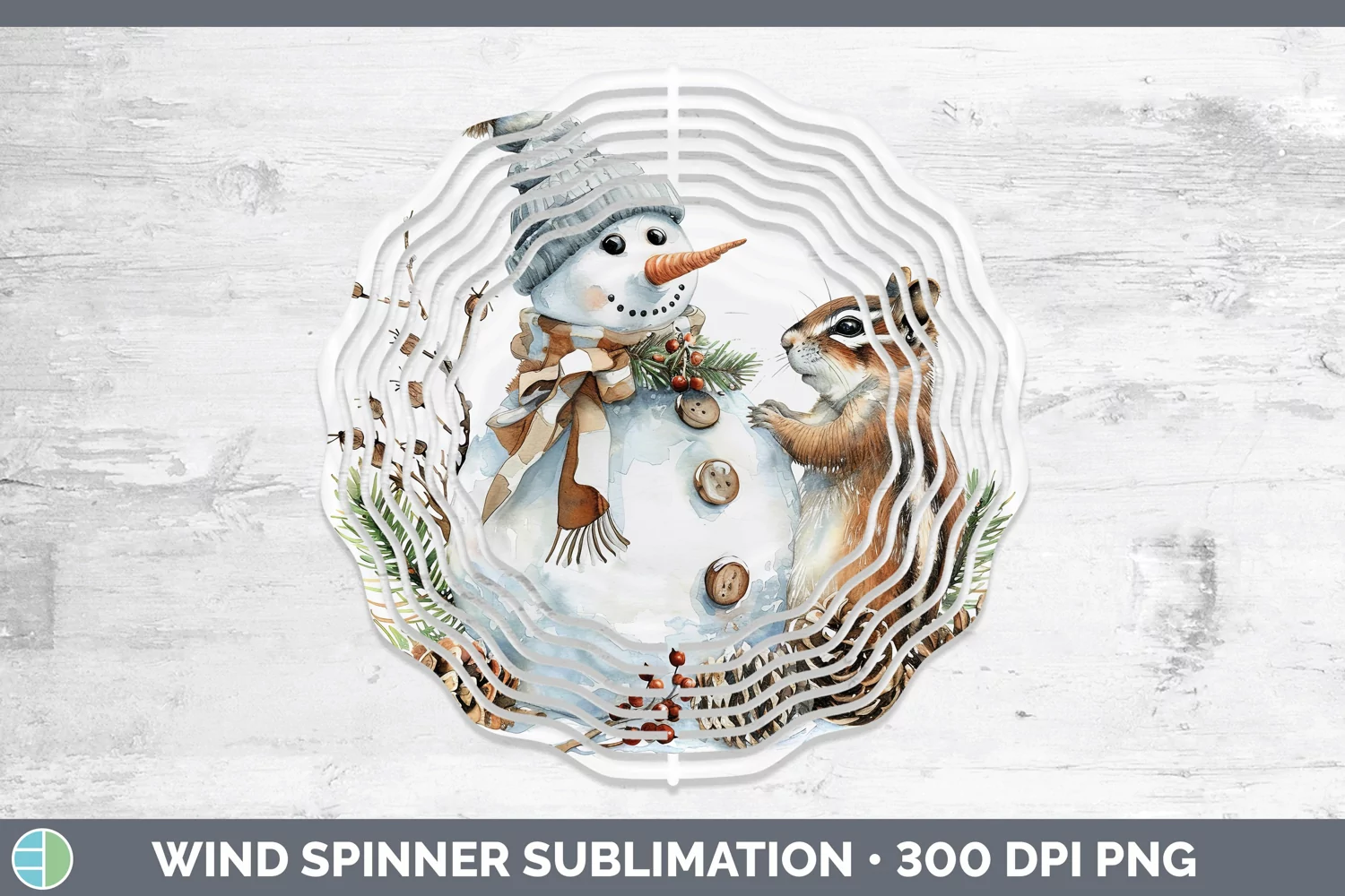 GorgeousWatercolor Wind Spinner design.