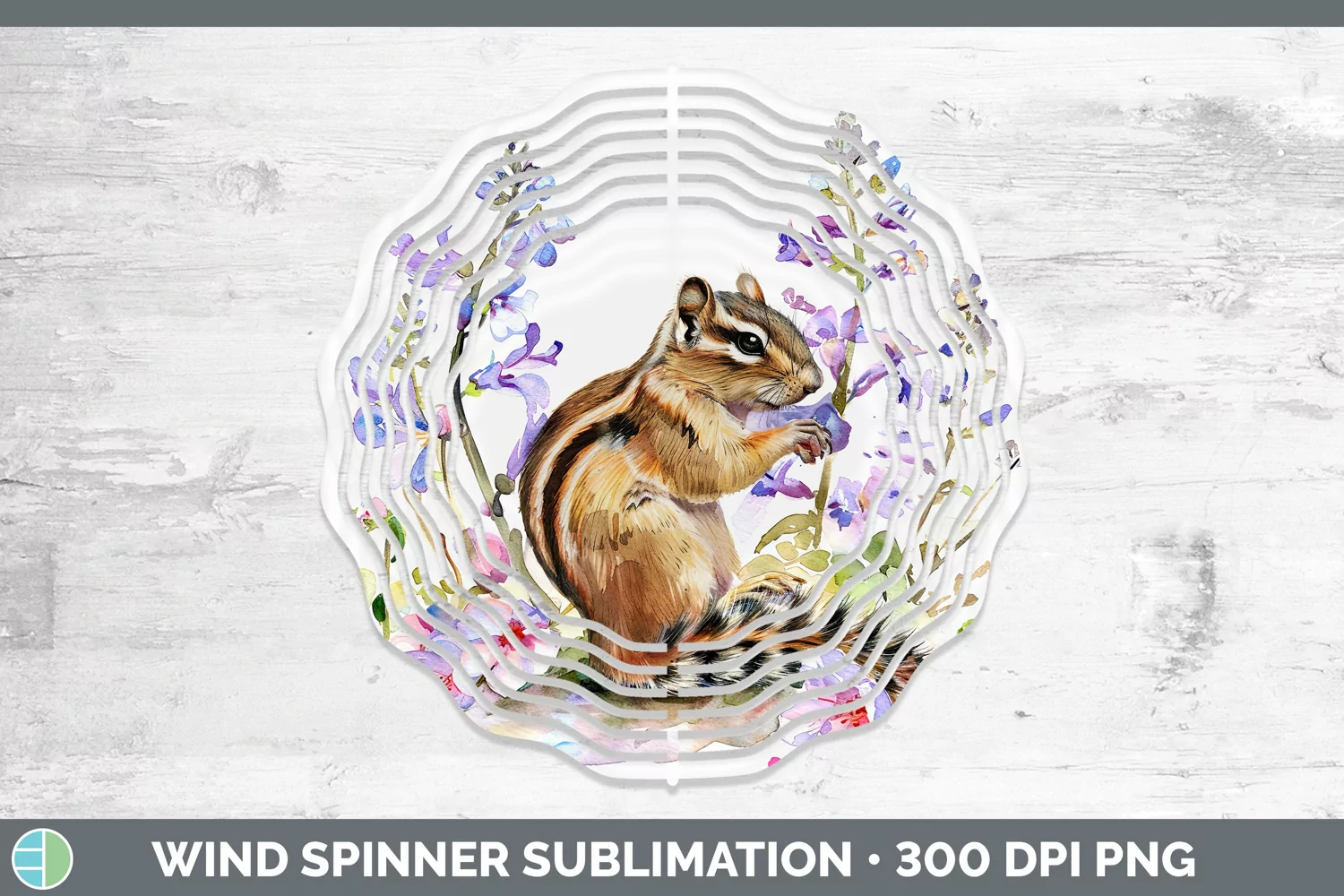 GorgeousWatercolor Wind Spinner design.