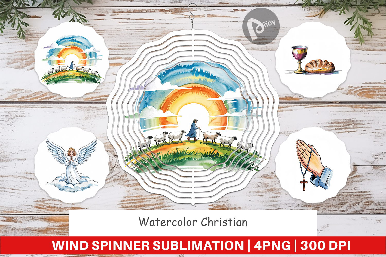 Wind Spinner Watercolor Christian product image 1