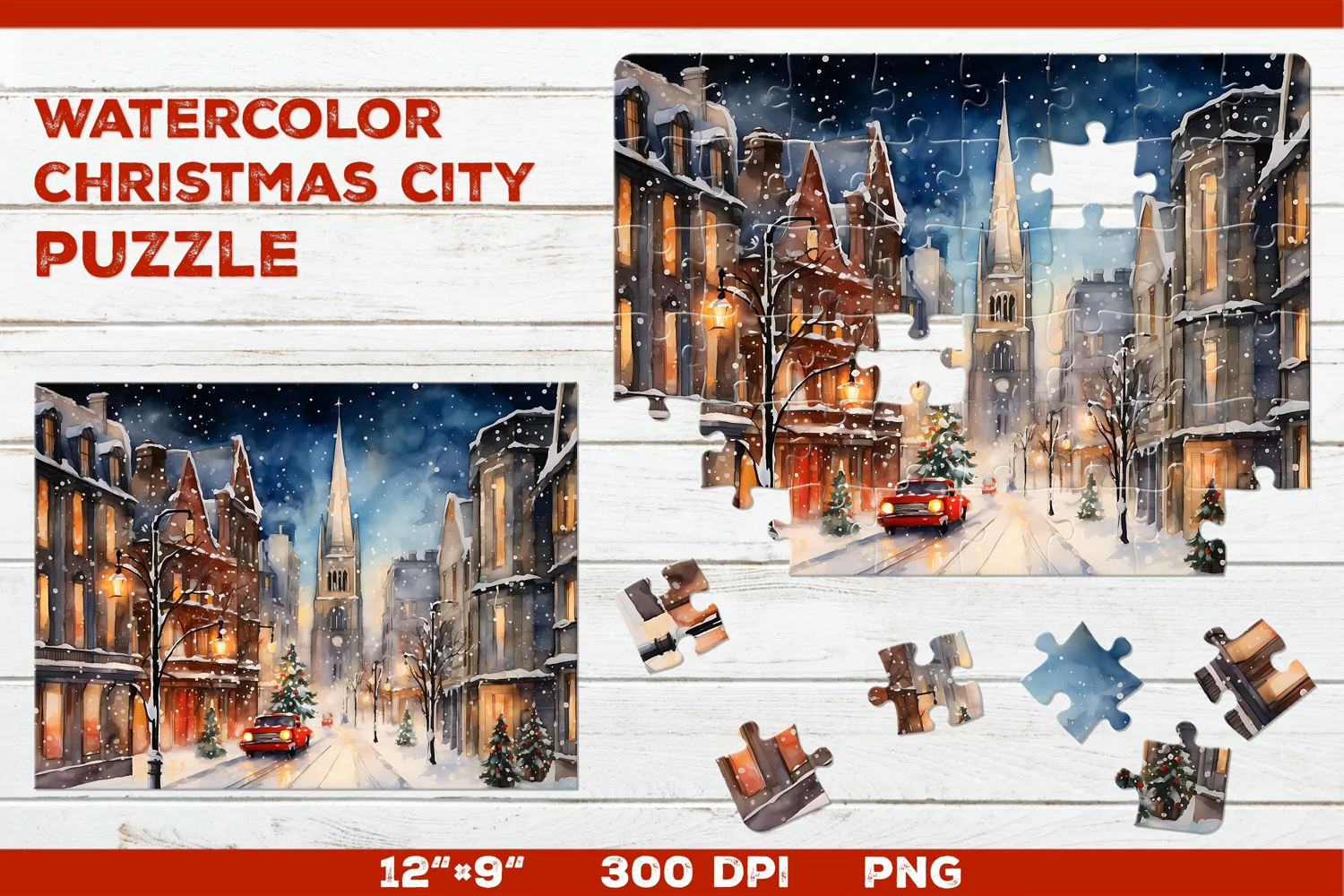 Assembling a picturesque city puzzle product image 1