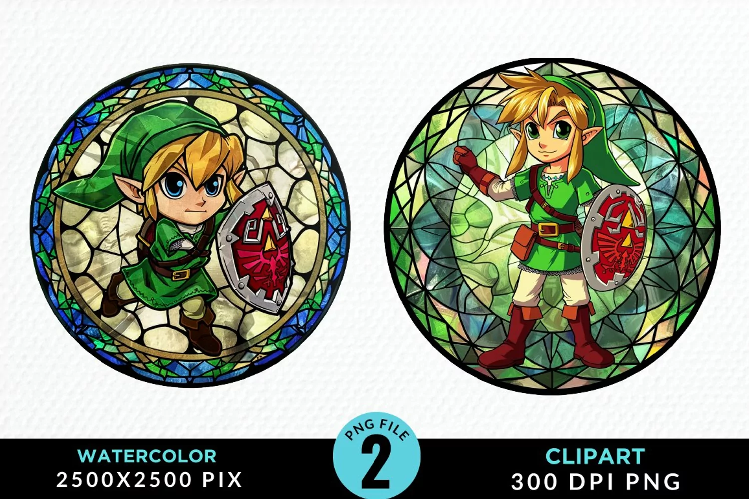 Watercolor Christmas Elves Artwork Clipart product image 1
