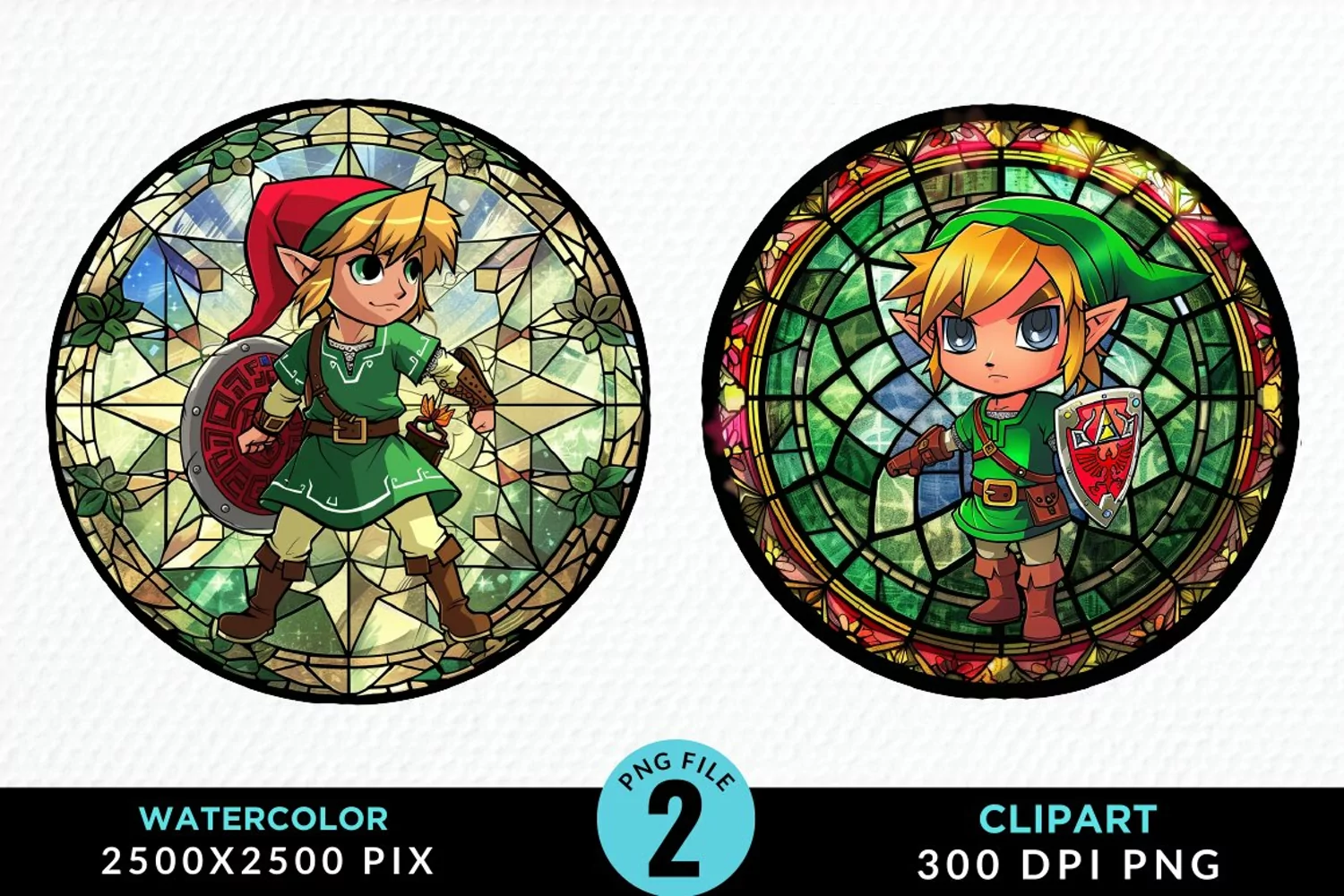 Watercolor Christmas Elves Artwork Clipart product image 1