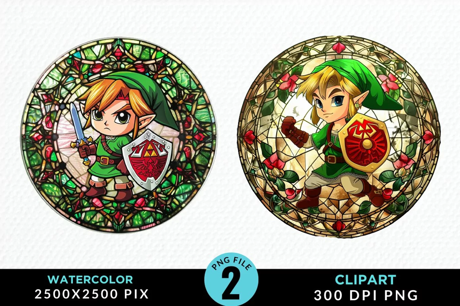 Watercolor Christmas Elves Artwork Clipart product image 1
