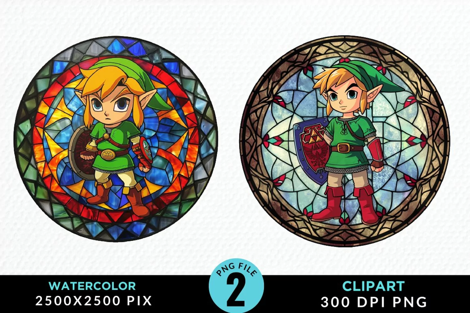 Watercolor Christmas Elves Artwork Clipart product image 1