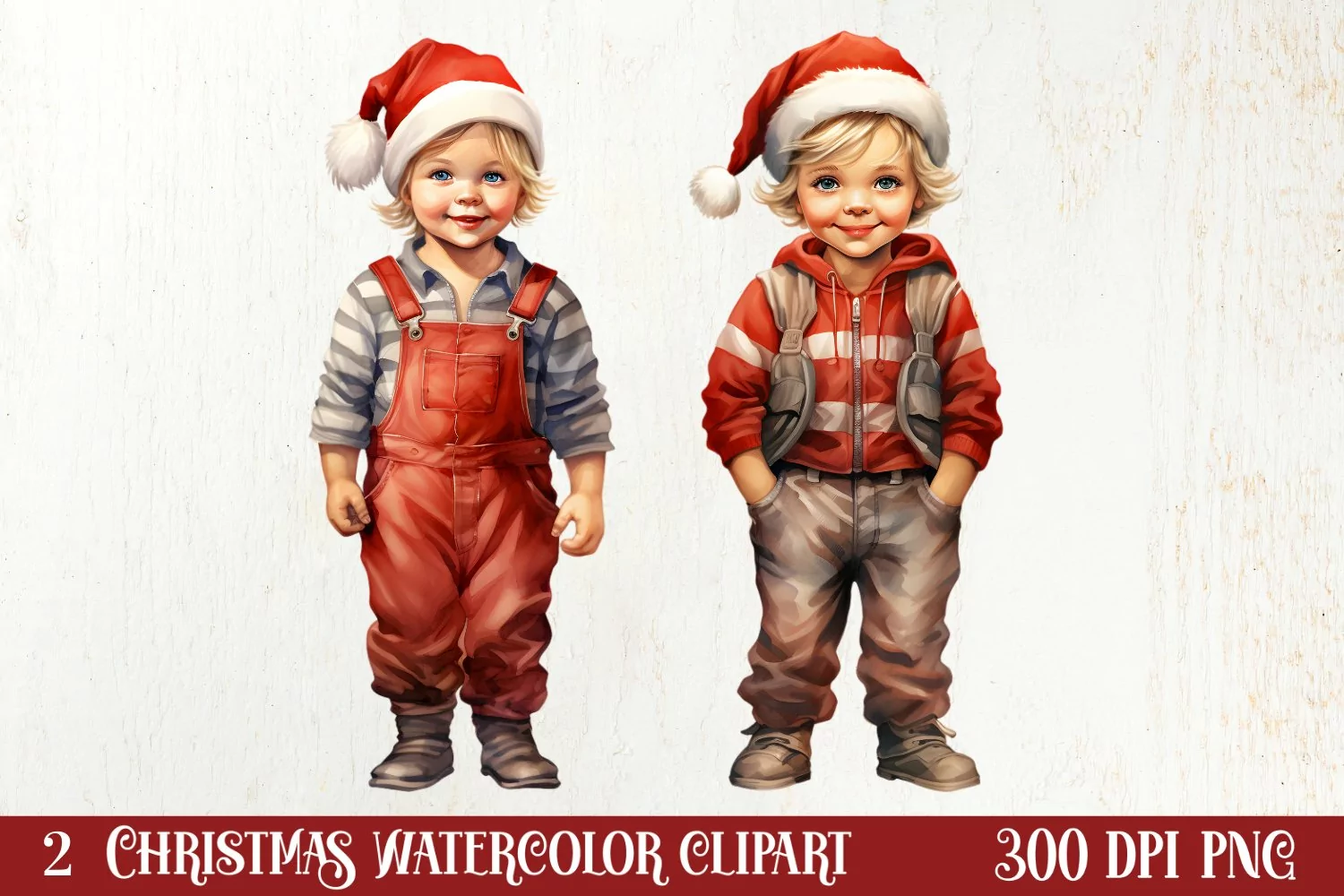 Watercolor Christmas Farm Clipart product image 1