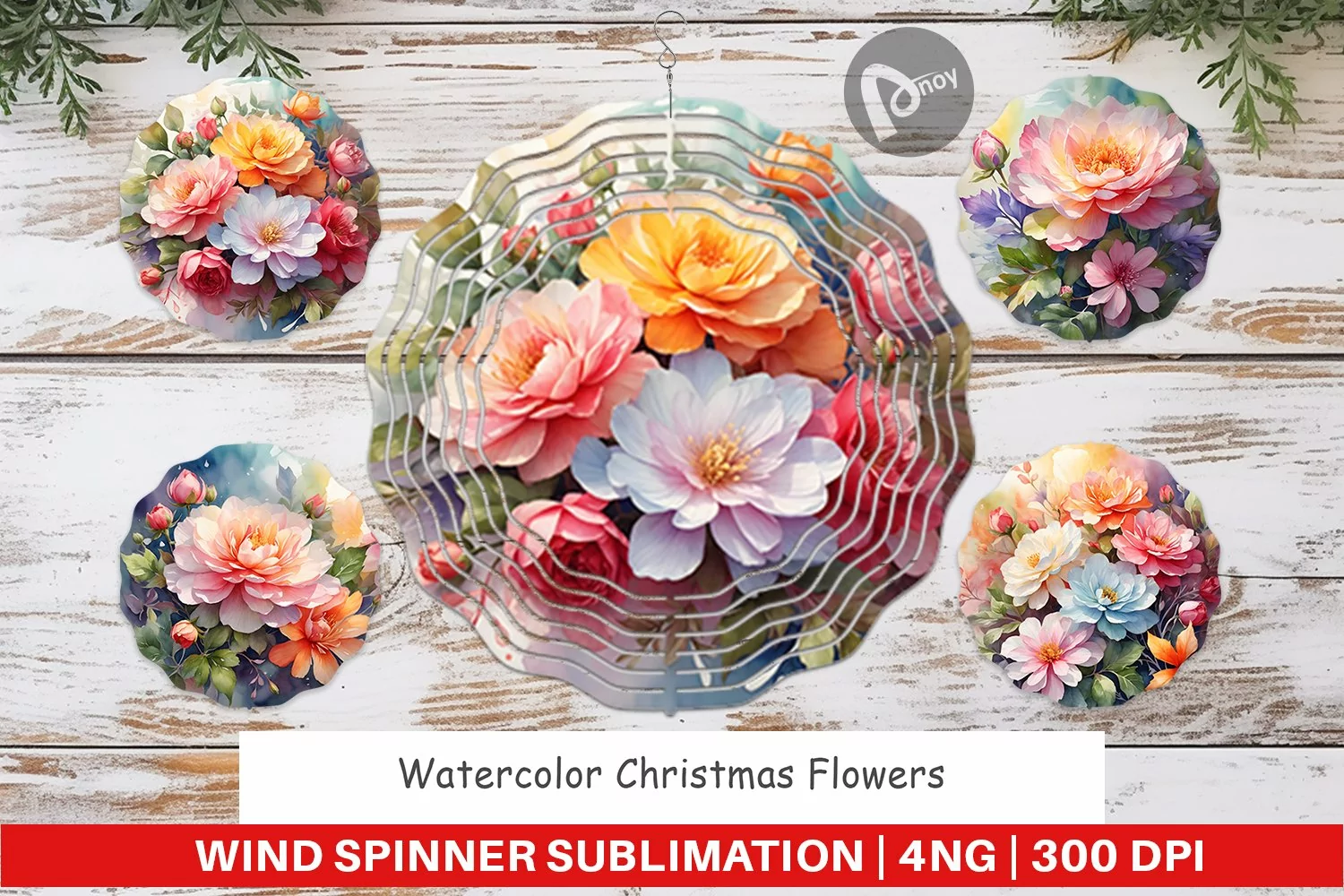Wind Spinner Christmas Flowers product image 1