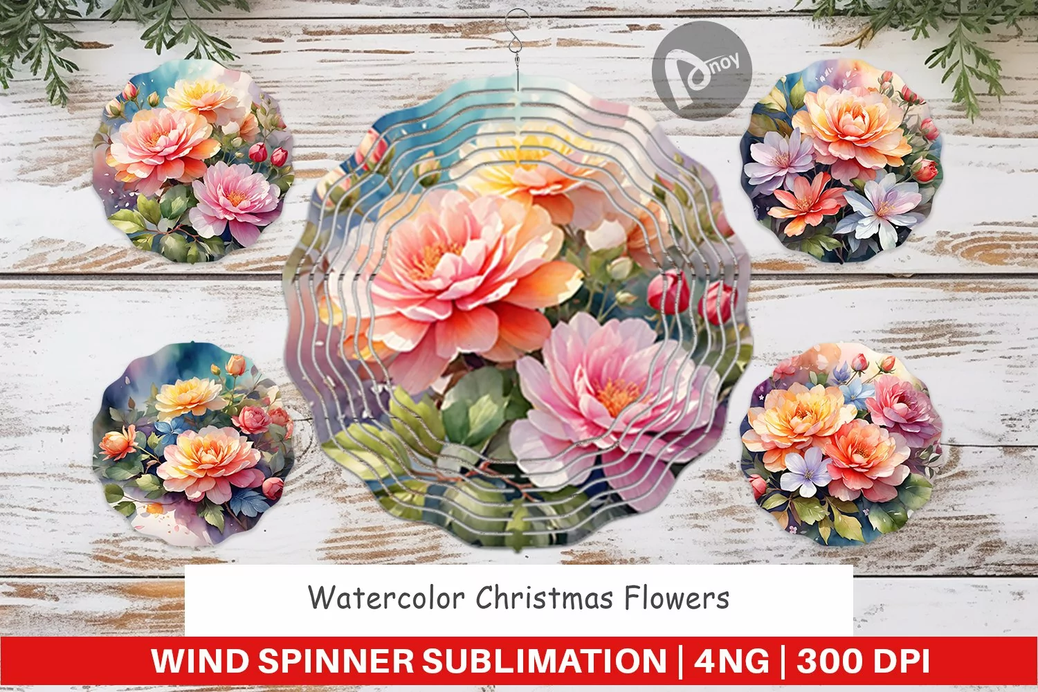 Wind Spinner Christmas Flowers product image 1