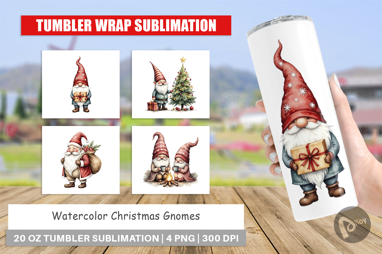 Tumbler Christmas Gnomes product image 1