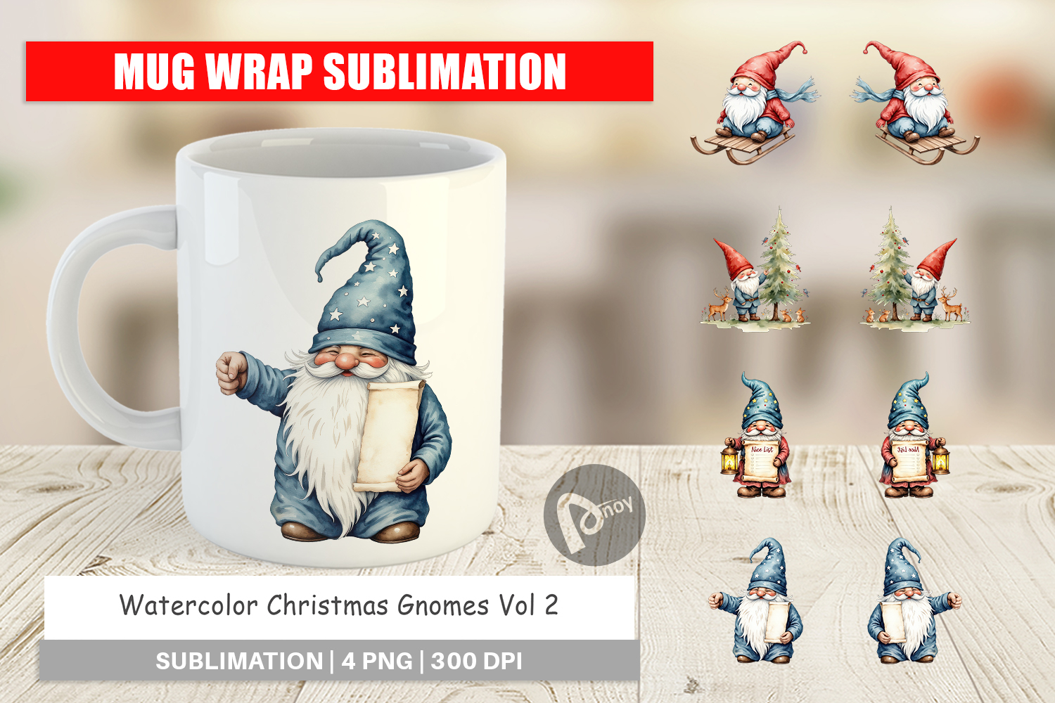 Mug Wrap Christmas Gnomes product image 1
