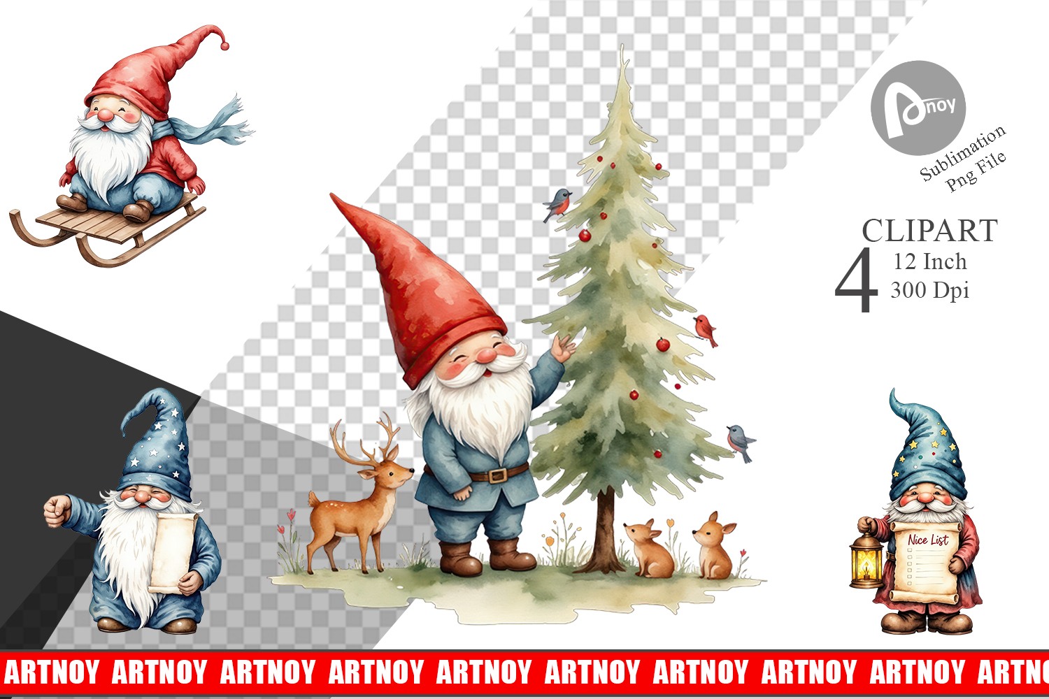 Christmas Gnomes Clipart product image 1