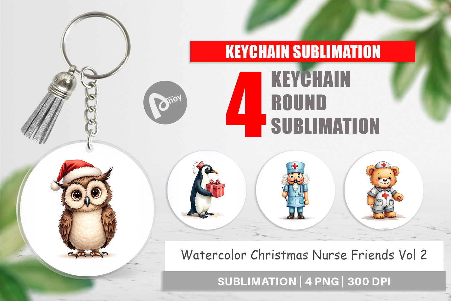 Christmas Nurse Keychain product image 1