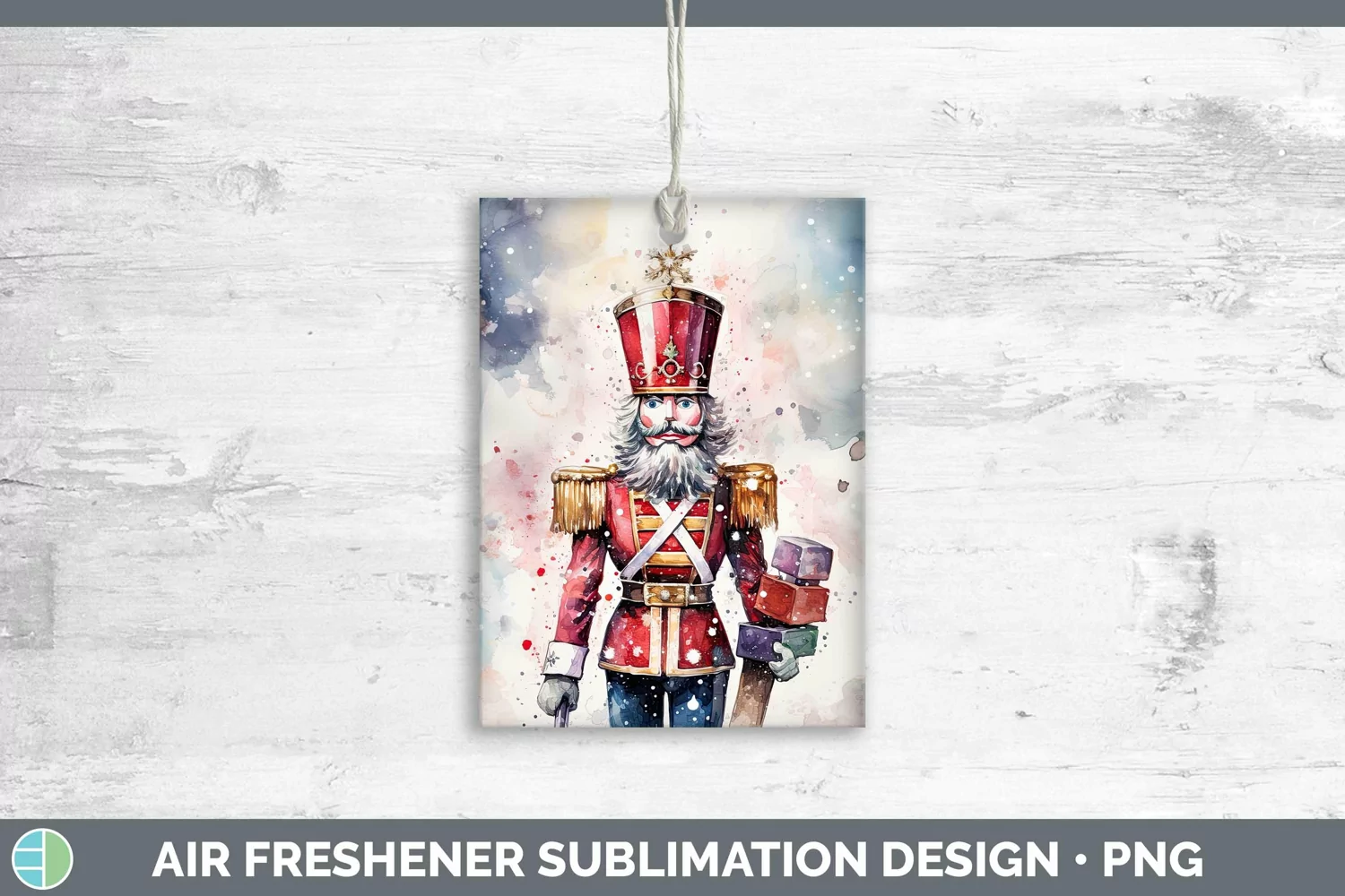 GorgeousWatercolor Christmas Air Freshener design.