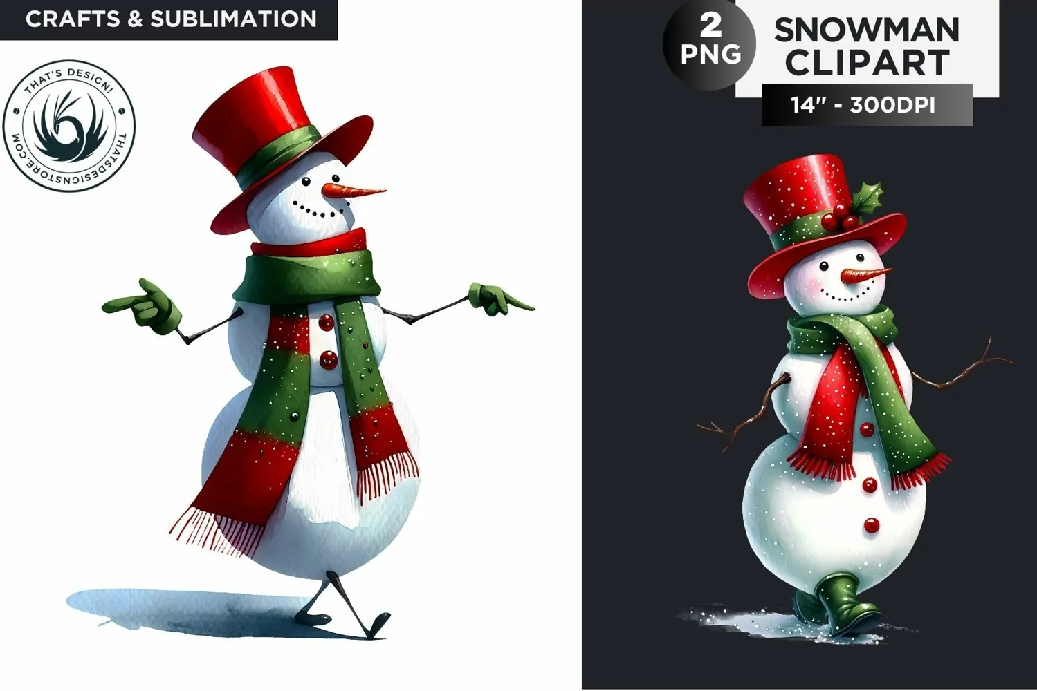 Christmas Snowman PNG Clipart product image 1