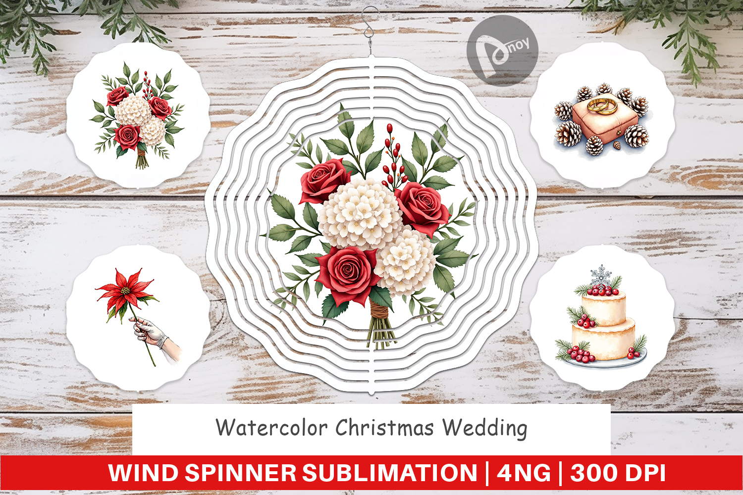 Christmas Wedding Wind Spinner product image 1