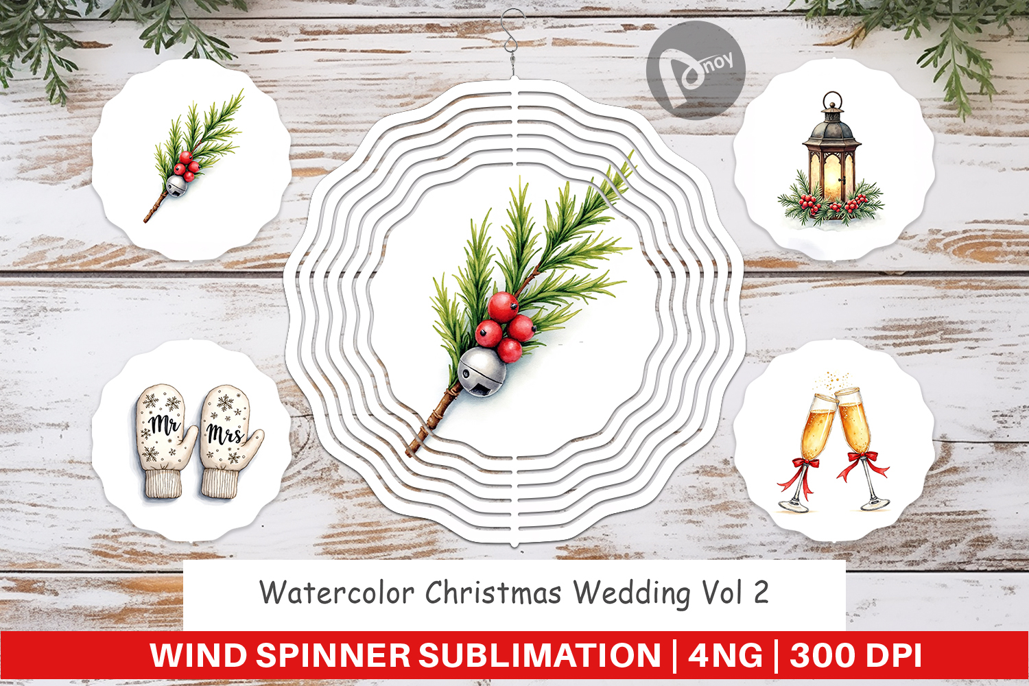 Christmas Wedding Wind Spinner product image 1