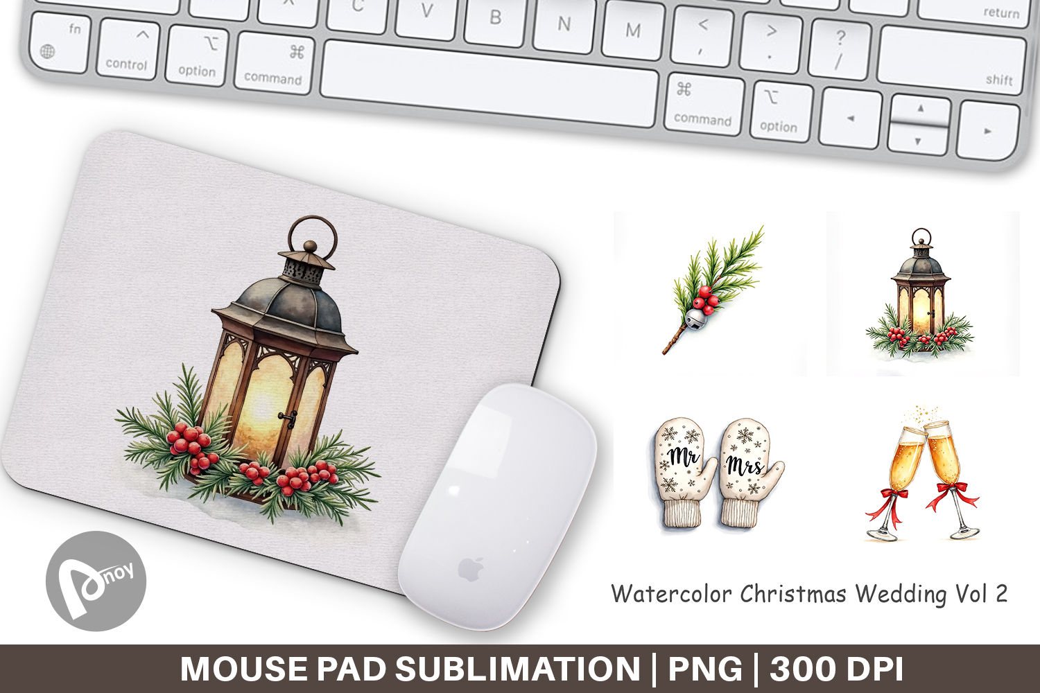 Christmas Wedding Mouse Pad product image 1