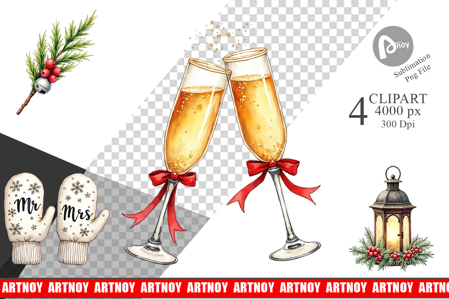 Christmas Wedding Clipart product image 1