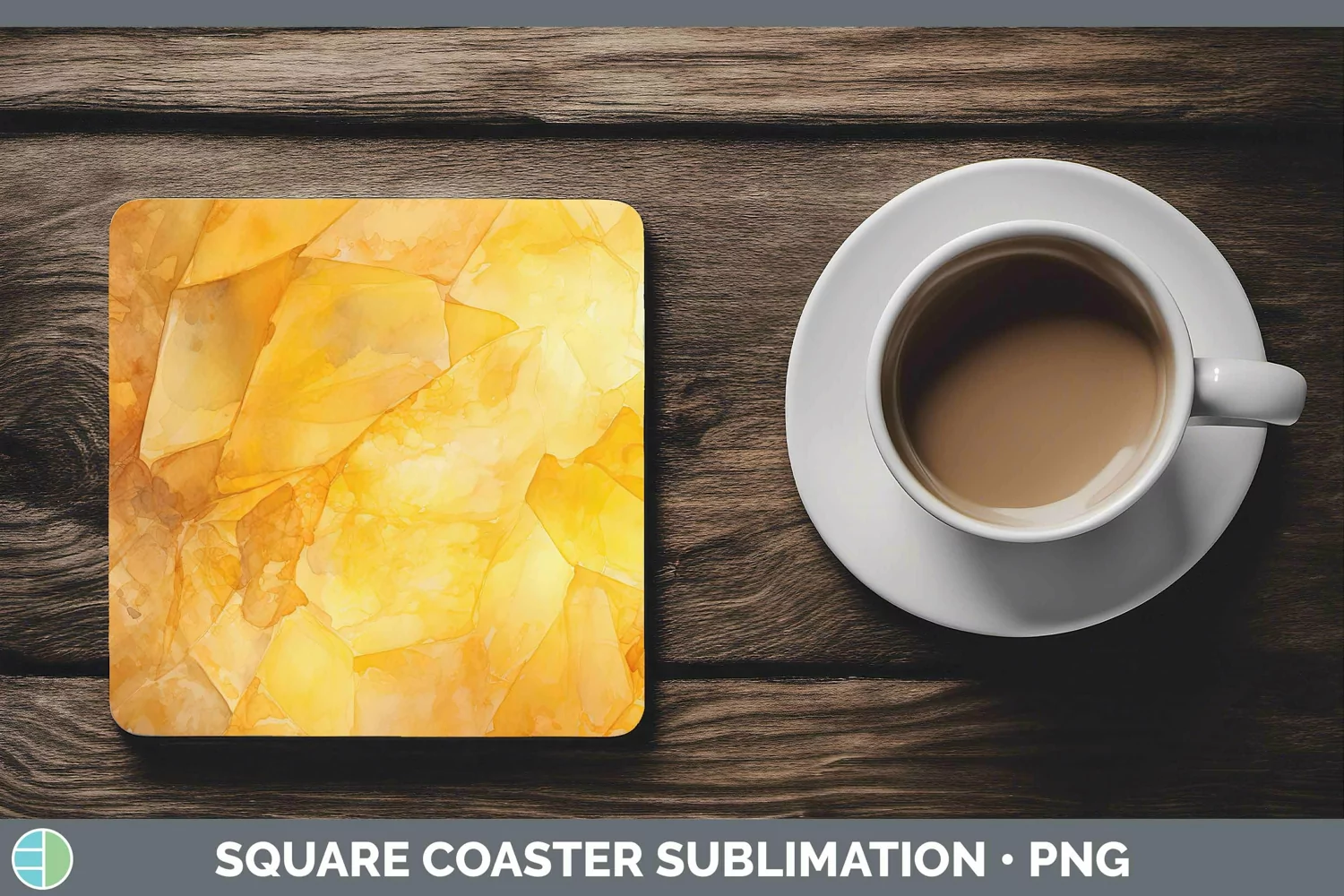 GorgeousWatercolor Square Coaster design.