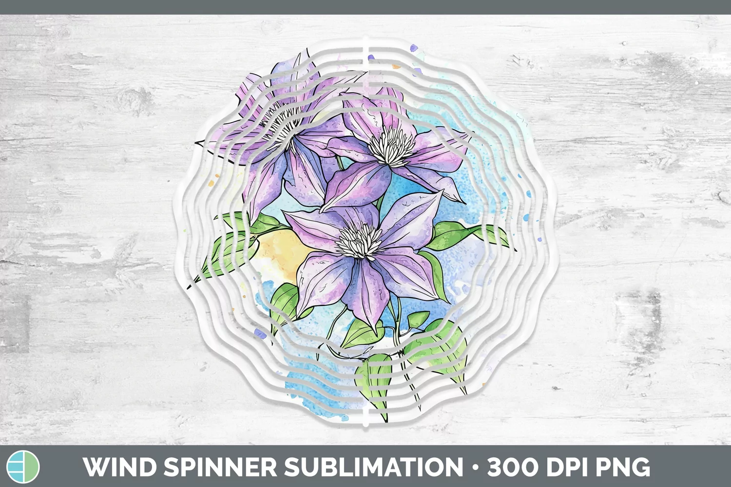 GorgeousWatercolor Wind Spinner design.