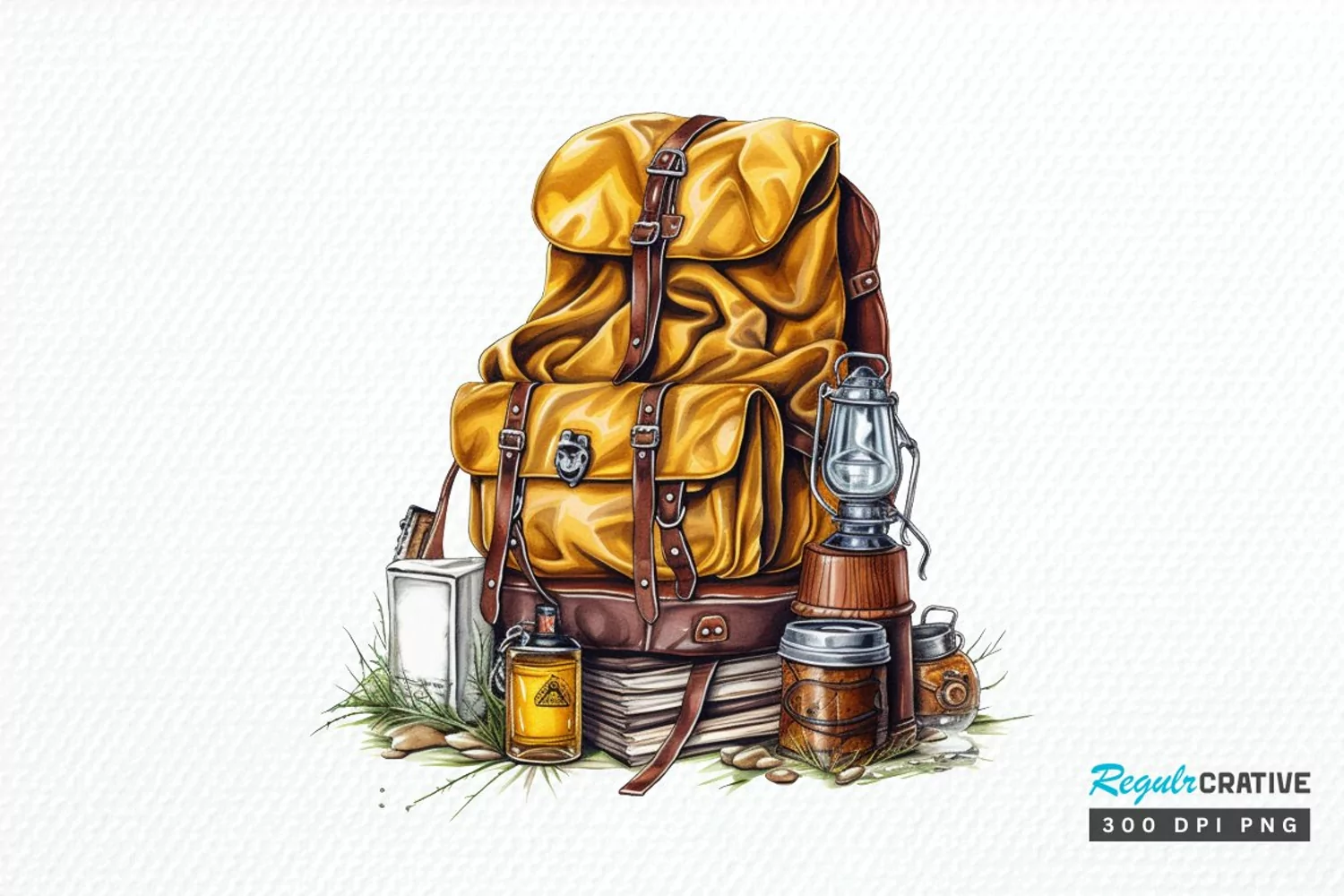 Vintage Backpack PNG Clipart product image 1
