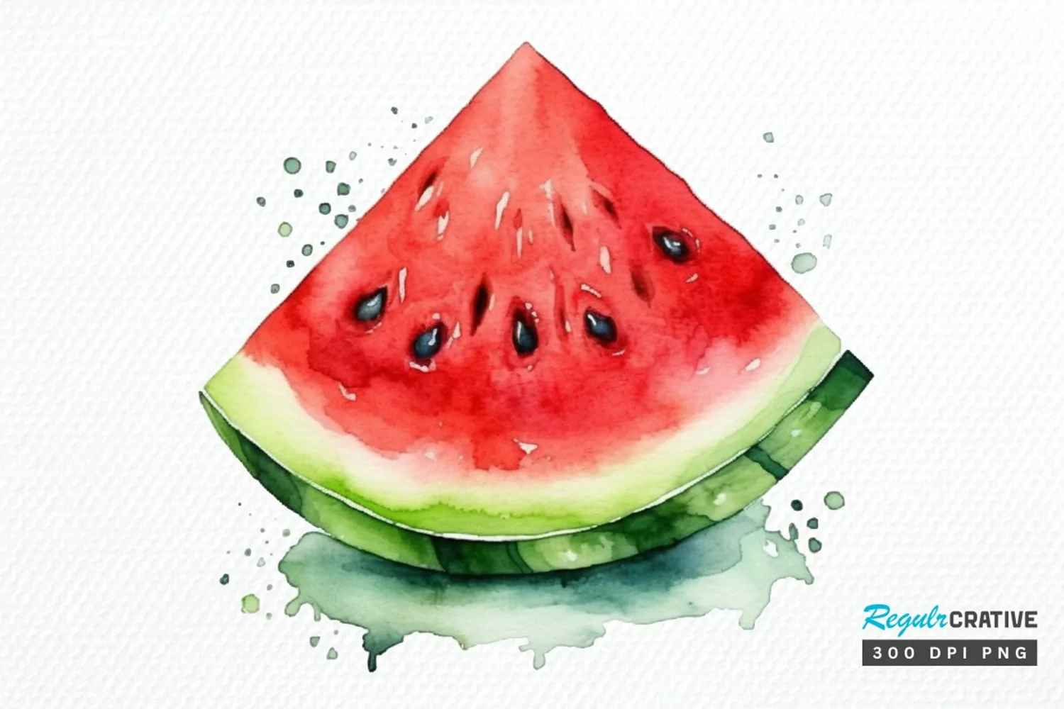 Watercolor Watermelon PNG Clipart product image 1