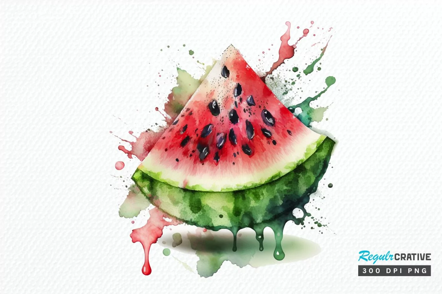 Watercolor Watermelon PNG Clipart product image 1