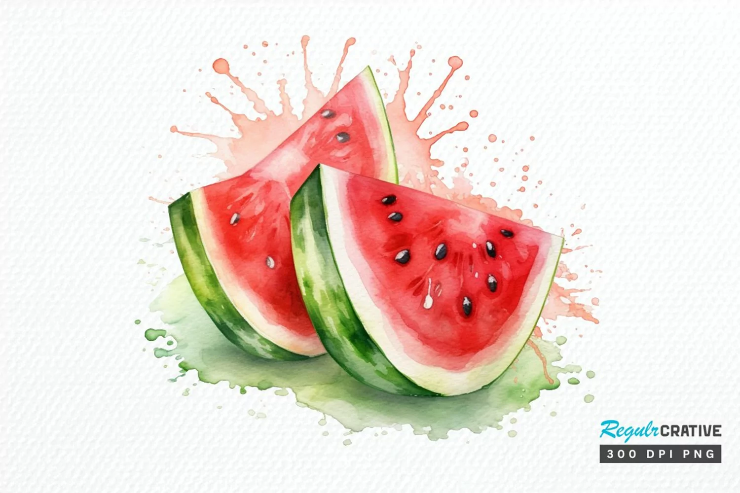 Watercolor Watermelon PNG Clipart product image 1