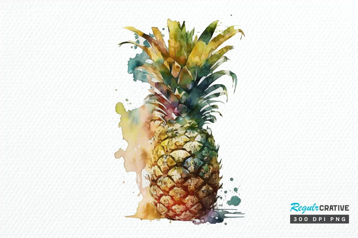 Watercolor Pineapple PNG Clipart product image 1